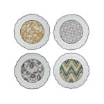 Coffret de 4 assiettes dessert assorties dominote 751299 Coffret de 4 assiettes dessert assorties dominote 751299