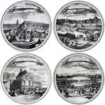 Coffret de 4 assiettes mignardises assorties endroits remarquable. . . 751136