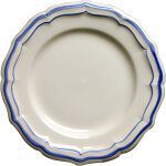 Coffret de 4 assiettes plates filet bleu 753346