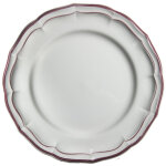 Coffret de 4 assiettes plates filet pivoine 753575
