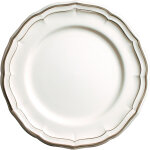 Coffret de 4 assiettes plates filet taupe 753587