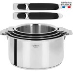 Série de 4 casseroles casteline amovibles 14 à 20 cm + 2 poignées. . . 125887 Série de 4 casseroles casteline amovibles 14 à 20 cm + 2 poignées. . . 125887