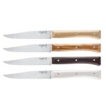 Coffret de 4 couteaux de table lame lisse facettes manches assort. . . 276099