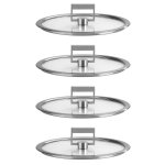 Srie de de 4 couvercles plats strate en verre cercl inox  14 . . . 125695