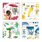 Coffret 4 dessous de verre route des indes 753978