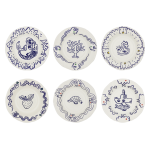 Coffret de 6 assiettes de table creuses assorties - l'archipel se. . . 754071