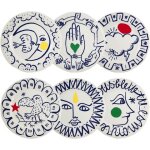 Coffret de 6 assiettes de table plates assorties l'archipel senti. . . 754033 Coffret de 6 assiettes de table plates assorties l'archipel senti. . . 754033