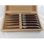 Coffret 6 couteaux laguiole prestige en amourette finition brilla. . . 255158 Coffret 6 couteaux laguiole prestige en amourette finition brilla. . . 255158
