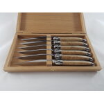 Coffret 6 couteaux laguiole prestige en bouleau finition brillant 255164 Coffret 6 couteaux laguiole prestige en bouleau finition brillant 255164