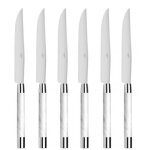 Coffret de 6 couteaux  steak conty blanc 500077