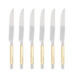 Coffret de 6 couteaux  steak conty nacr naturel 500255