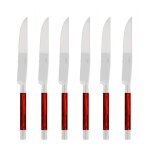 Coffret de 6 couteaux  steak conty rouge grenadine 500201