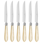 Coffret de 6 couteaux  steak diana nacr naturel 519446