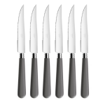 Coffret de 6 couteaux  steak newbridge gris 503551