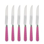 Coffret de 6 couteaux  steak newbridge rose ple 503273