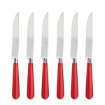 Coffret de 6 couteaux  steak newbridge rouge vermillon 503422