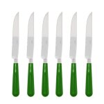 Coffret de 6 couteaux  steak newbridge vert olive 503267