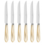 Coffret de 6 couteaux  steak omega nacr naturel 509077
