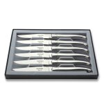 Coffret de 6 couteaux de table laguiole inox 255001