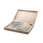 Coffret de 6 couteaux de table plexi ivoire styl'ver forg 255089