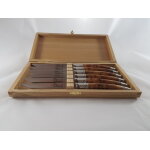 Coffret 6 couteaux thiers avantage en loupe de cade finition mat 255141 Coffret 6 couteaux thiers avantage en loupe de cade finition mat 255141