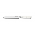 Couteau légufruit cranté ou bagel forgé pro 12 cm manche blanc ri. . . 199280 Couteau légufruit cranté ou bagel forgé pro 12 cm manche blanc ri. . . 199280