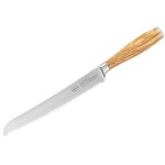 Couteau  pain 22 cm manche olive, forg double vague 361563