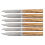 Couteau de table perceval 9. 47 manche en bois d'olivier par 6 pi. . . 342046