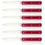 Couteaux de table perceval 9. 47 manche bourgogne lie de vin par 6. . . 342055 Couteaux de table perceval 9. 47 manche bourgogne lie de vin par 6. . . 342055