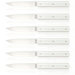 Couteaux de table perceval 9. 47 manche gris givr� par 6 pi�ces 342057