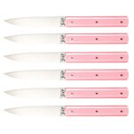 Couteaux de table perceval 9. 47 manche rose sakura par 6 pi�ces 342054