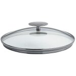 Couvercle en verre 12 cm platine 126411