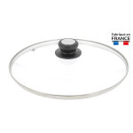 Couvercle verre bouton bak. / inox  16cm 130573