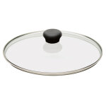 Couvercle en verre 24 cm avec bouton bakélite noire cookway fixe 125937 Couvercle en verre 24 cm avec bouton bakélite noire cookway fixe 125937