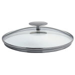 Couvercle verre 38 cm platine 725330