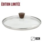 Couvercle verre bomb� 18 cm cristel 1826 bicentenaire bouton cuiv. . . 725740