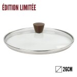 Couvercle verre bomb� 26 cm cristel 1826 bicentenaire bouton cuiv. . . 725743