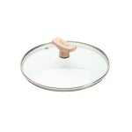 Couvercle en verre bouton bois  20 cm pour collection acier min. . . 128224