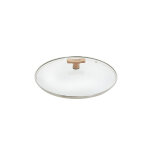 Couvercle en verre bouton bois  28 cm pour collection acier min. . . 128229