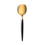 Cuillère à sucre goa en acier inoxydable brossé gold & manche noi. . . 364081 Cuillère à sucre goa en acier inoxydable brossé gold & manche noi. . . 364081