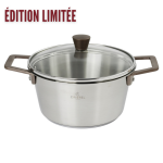 Faitout 18 cm anses cuivr�es avec couv. verre bomb� cristel 1826 . . . 725731