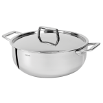 Faitout 20 cm 2 anses avec couvercle inox castelpro 5 ply 125764