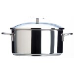 Faitout 24 cm inox mutine avec deux anses fixes & couvercle en ve. . . 126365