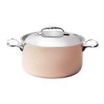 Faitout cuivre - inox a couv.  24cm - new 130214