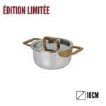 Faitout mini 10 cm 2 anses cuivr�es avec couvercle inox castel pr. . . 725724