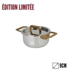 Faitout mini 9 cm 2 anses cuivr�es avec couvercle inox castel pro. . . 725723