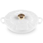 Faitout ptales 26cm blanc bouton dor 162901