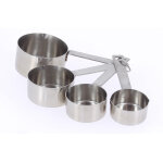 Lot de 4 mesures inox 60 80 125 250 ml 129318 Lot de 4 mesures inox 60 80 125 250 ml 129318