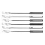 Lot de 6 fourchettes  fromage en inox pour fondue savoyarde 269008