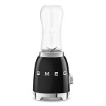 Mini blender avec 2 bouteille de 600 ml vintage annes 50 noir 383158